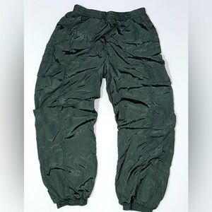 Know One Cares Nylon Cargo Jogger Balloon Pants‎ In Green Teal Size Medium